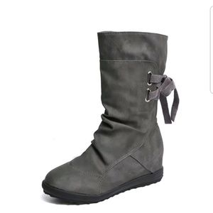 Gray boots
